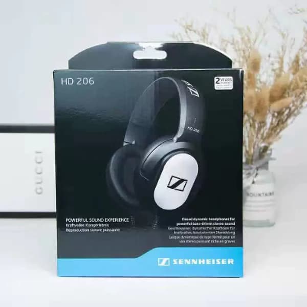 Sennheiser HD 206 Lukkede Dynamiske Stereo Hovedtelefoner Til Studieydelse Live Og Djs