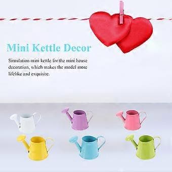 6 stk. Mini Simuleringskedel Ornamenter Mini Kedel Dekorationer (Blandet Farve)