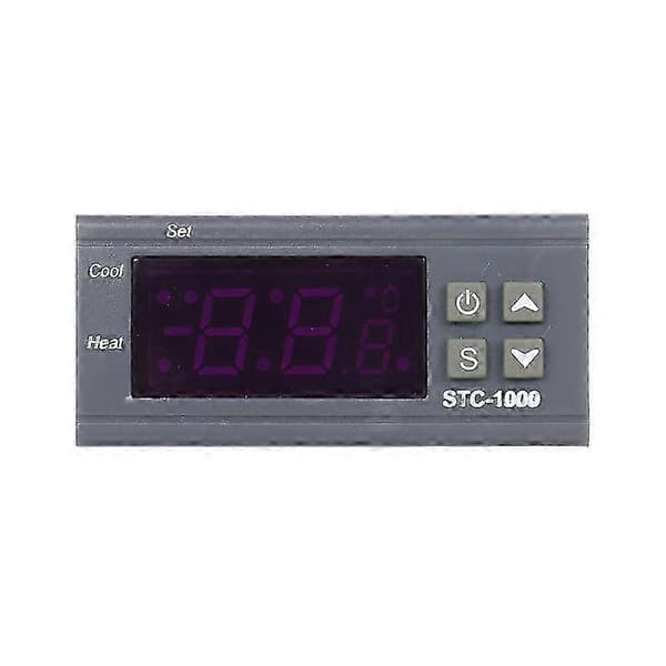 STC-1000 Digital Temperaturregulator, Varme Kjøling Termostat Centigrad, Med Sensor, 110-220Vac -Sy