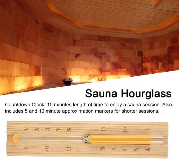 Sauna timeglas 15 minutter, sandtimer ur nedtælling timeglas