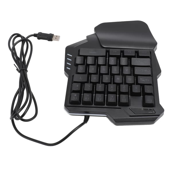 One-Handed Gaming Keyboard 35 Keys Portable Gaming Keyboard Backlit Gaming Keyboard Ergonomic Game Controller for Windows 7 8 10 PC