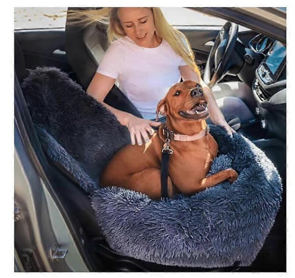 (M) Beskyttende hundeseng til bil, beroligende hundeseng til bil, vaskbart hundesæde_yux