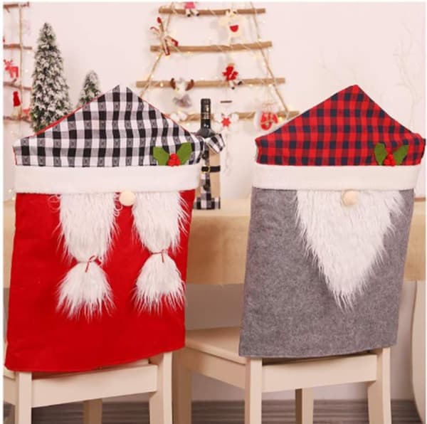 2 stk juledekorasjon stolovertrekk, Mr and Mrs Christma