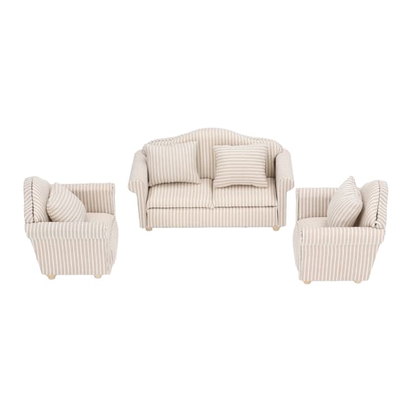 1:12 skala dukkehus sofa håndlavet høj simulering miniature sofa til dukkehus tilbehør
