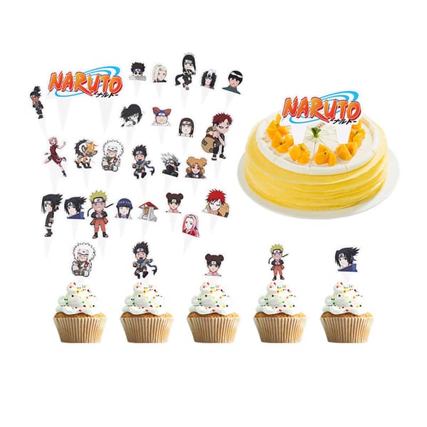 Naruto Party Supply Japansk anime-tema trykt festdekoration E E