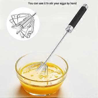Trykkvisp, Halvautomatisk Eggvisp, Roterbar Visp i Rustfritt Stål