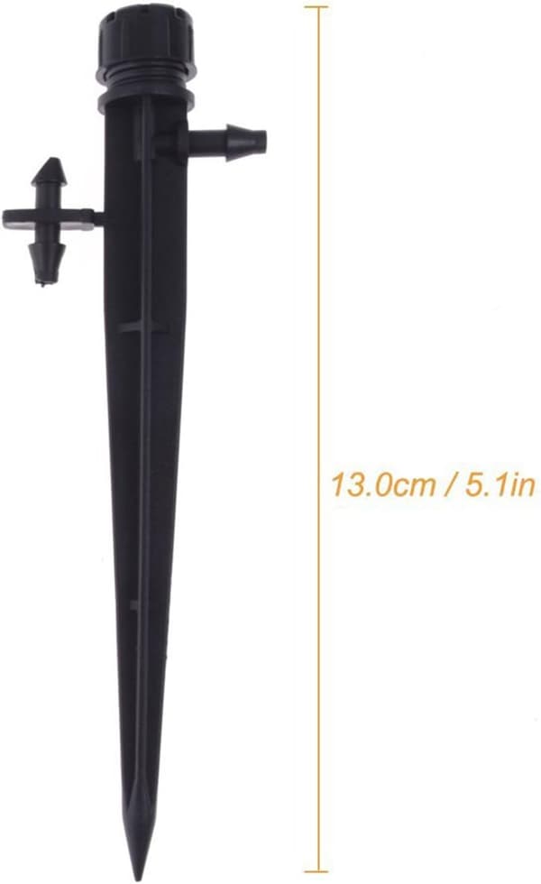 Bevattningsdroppar med koppling för 4mm/7mm slang, justerbar