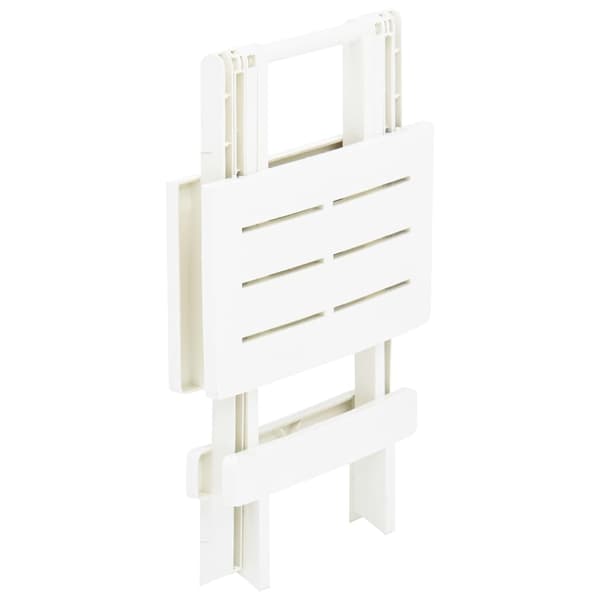 vidaXL Sammenleggbart hagebord hvit 45x43x50 cm plast Vit white