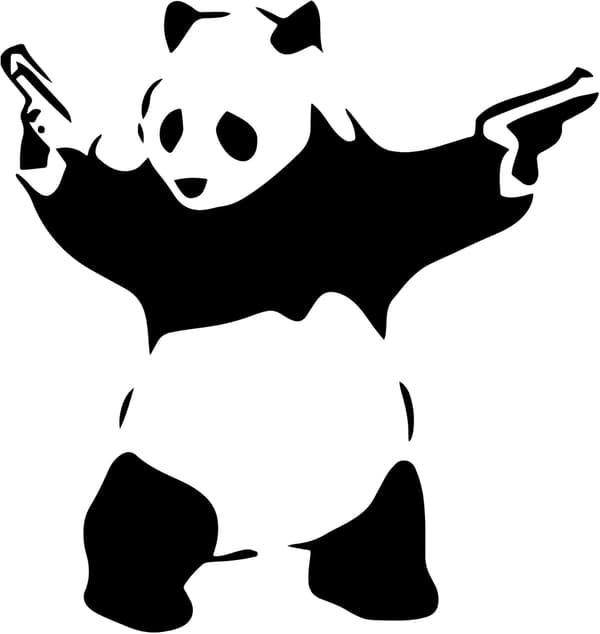 Urheilu Panda Tarra 10*10cm, Kung Fu Panda Tarra, Hauska C