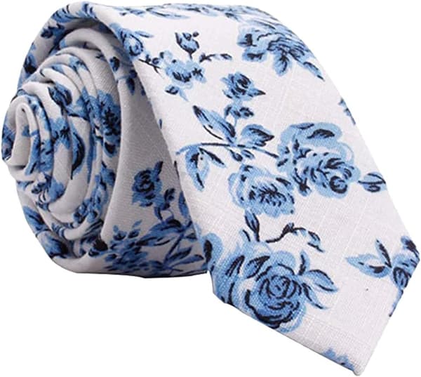 Herrslips i bomull med blommönster 2,56'' tryckt smal 925 - 925