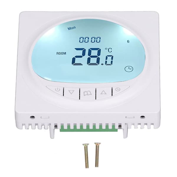 Vandbåren gulvvarmetermostat LCD-skærm Smart Home temperaturregulatorpanel 220V