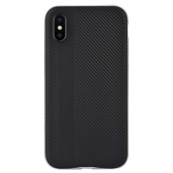 Hardt PC + Mykt TPU Telefondeksel Sklisikkert Støtsikkert Beskyttende Bakdeksel til iPhone X Sølv
