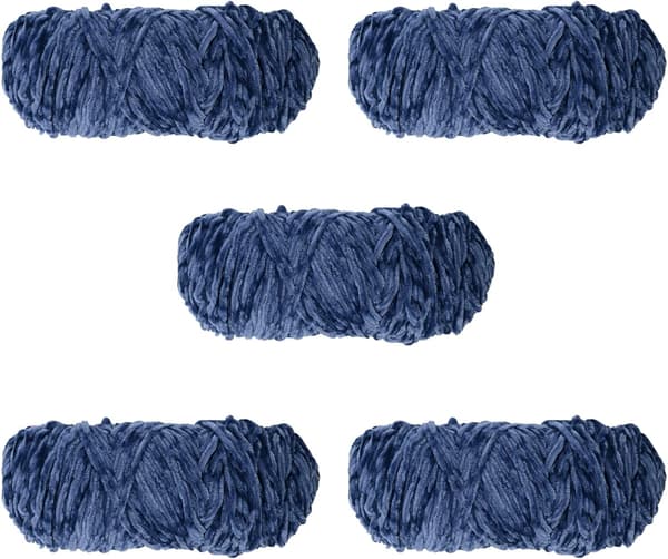 Chenillegarn strikkegarn for hekling og strikking, 5 x 95 g, garn for hekleprosjekter
