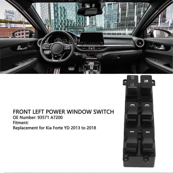 Front Left Electric Window Lifter Switch 93571 A7200 Driver Side Window Control Switch Replacement for Kia Forte YD 2013 to 2018