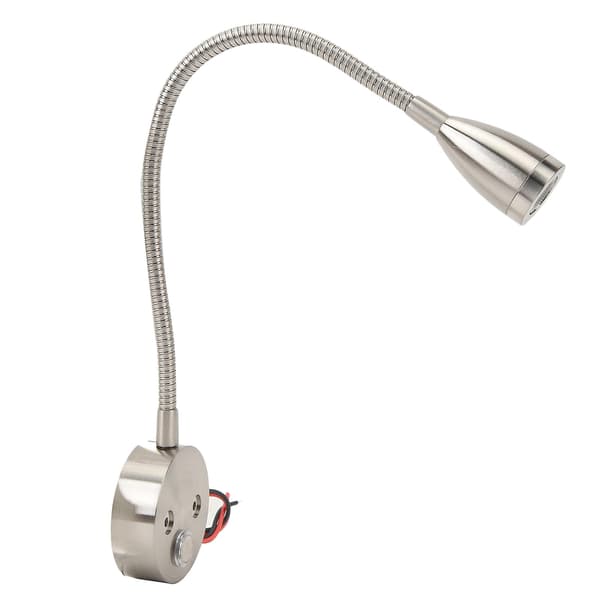 RV Reading Light LED Adjustable Brightness Touch Control Bedside Lamp for Boat Yacht DC12 to 24V Nickel Plating [DB]