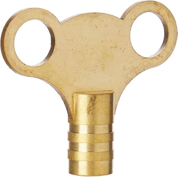 Messing radiatornøgle - Udluftningsnøgle til radiator - Udluftningsventilnøgle til radiator - Udluftningsventil (1 stk.)