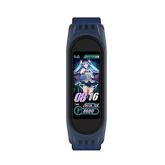Twill 8-shaped buckle bracelet for Xiaomi Mi Band 3 / 4 / 5 (Cool Blue)