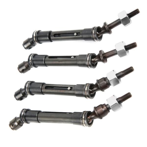Metal CVD Forreste Bageste Drivaksel Transmissionsaksel med Adapter til TRAXXAS SLASHSilver