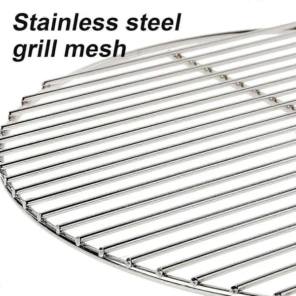 Kuglegrill Kulrist Rustfrit Stål Rund Erstatning til Havegrill og Camping Sølv 35cm