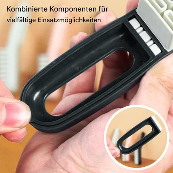 skoborste 2-i-1 mjuka borst effektiva svart - Schwarz
