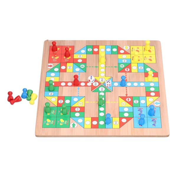 2-in-1 Multifunctional Wooden Flying Chess Five-in-a-row Educational Toy Board Game (2-in-1 Chess)