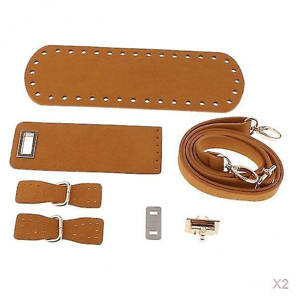 2 Set DIY PU Leather Bag Bottom Plate Twist Lock for Bag Materials