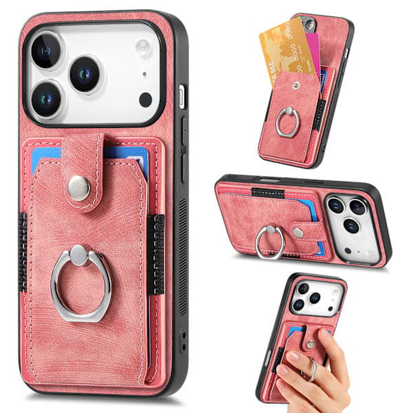 iPhone iPhone 17 mobiltelefoncover, ensfarvet, med kortholder iPhone 17 iPhone 17 iPhone 17