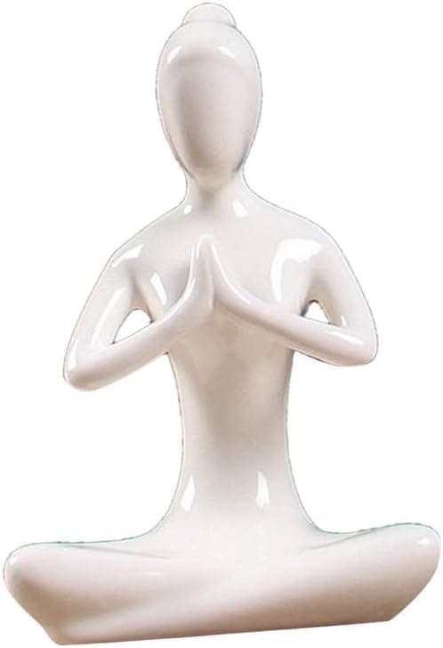 Zen Skulptur Figur Yoga Tænker Havepynt Statue Hjem C