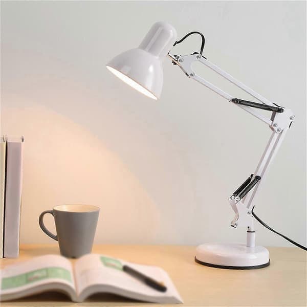 Metallampefod Baseplade Erstatning til Skrivebords-/Bordlampe, Robust Bundtilbehør (FMY) Hvid White