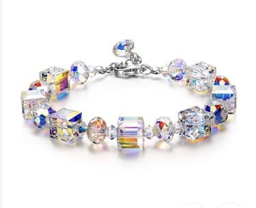 Sterling Silver Armbånd for Kvinner Northern Lights Krystaller Brac