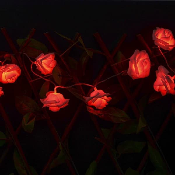 20 LED USB-drevet Premium String Blomst Romantisk Rose Fairy Lys