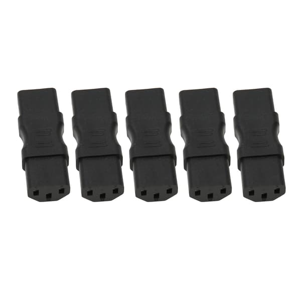 5 Pcs IEC320 C13 to C13 Power Adapter 2500W Cable Adapter Connector for Laptop Ups Socket PDU Chassis