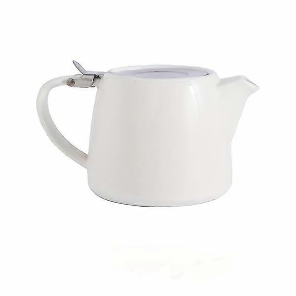Autentisk japansk tekanne i keramikk | Rustfri sil | Elegant og funksjonell for ettermiddagste Hvit White