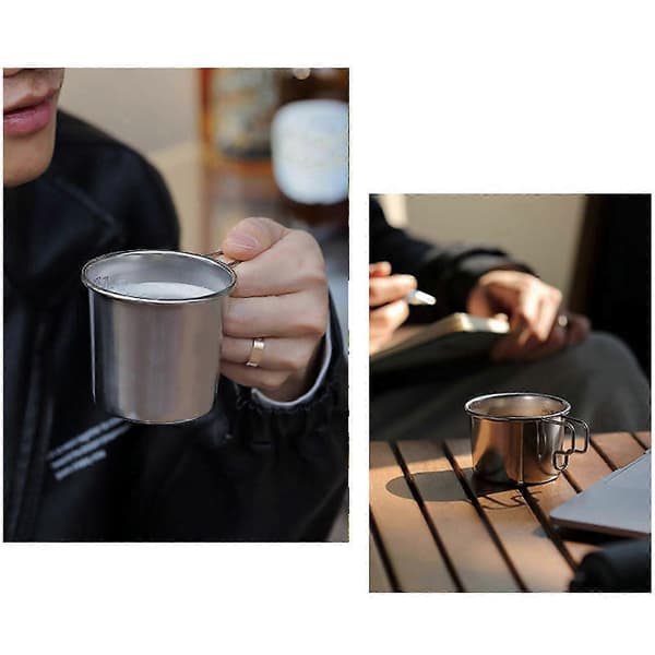 160ML Kaffekoppar Kaffemugg Mjölkkoppar Rostfritt Stål Material Vattenmuggar--