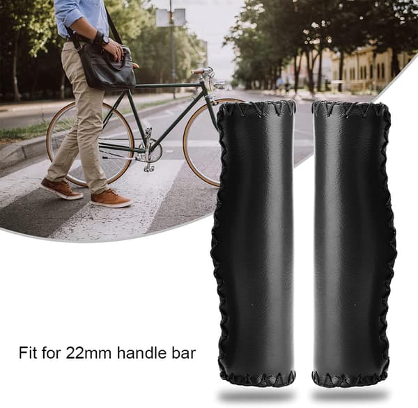 120mm 2kpl Käsintehdyt PU-pyörän ohjaustangon kahvat tulpalla