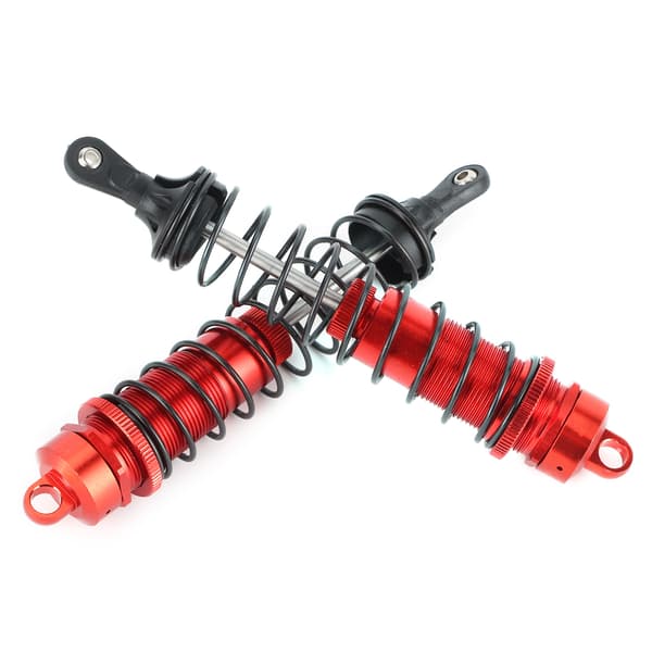 2 Pcs Rear Shock Absorber Remote Control for 1/10 ARRMA Aluminum Alloy Control Car Accessories Red