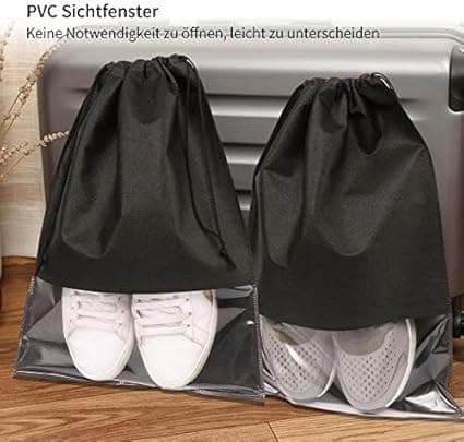Vedenpitävä ja pölytiivis säilytyspussi matkaurheilukengille ja -vaatteille
