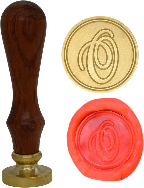 Voksseglstempel forseglingsvoks klassisk initialalfabet retro tre Z001 (O) -