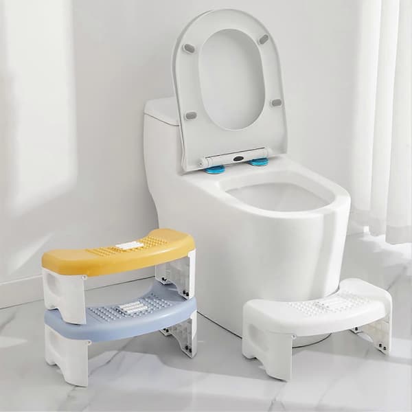Folding Footstool Massager Roller Circular Arc Universal Toilet Footrest Stool Home Accessories