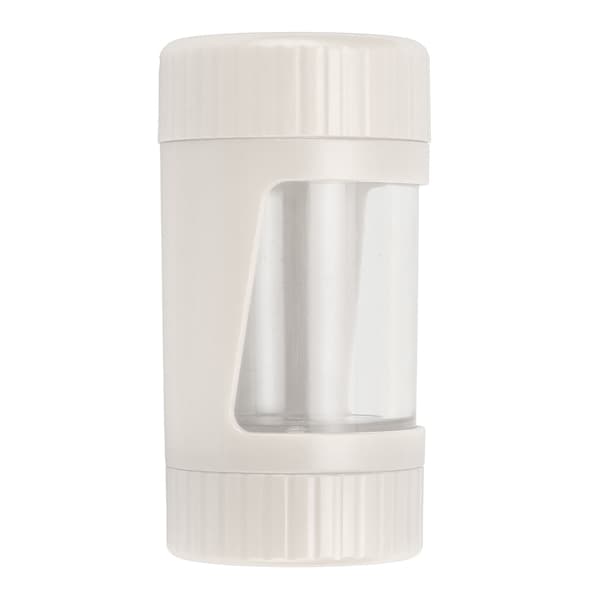 Odor Proof Container Removable Odor Proof Transparent Magnifying Glass Light Function Storage Container for Spice Pills White