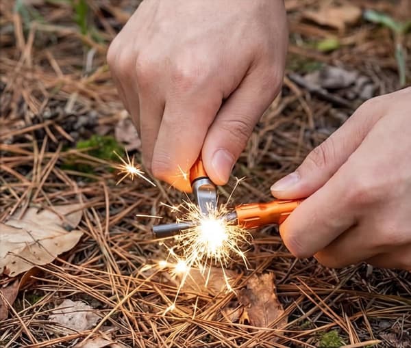 9-pak camping nødsituation ildstartere, vejrbestandigt Ferro Rod-sæt -
