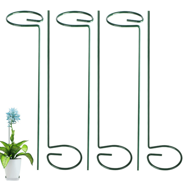 6-pack Växtstöd Metall Enkelstamstöd Trädgårdsstöd Amaryllis Orkidé Lilja Rosor Tomater Mörkgrön