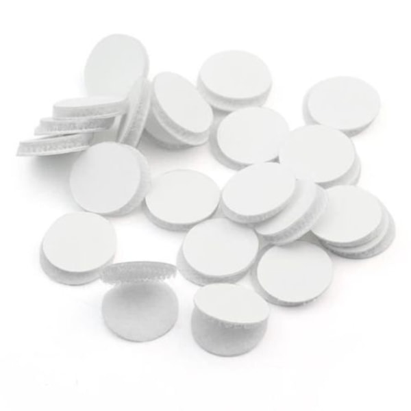 500 kardborrepunkter, 20 mm kardborrepunkter, självhäftande punkter, kardborreband, självhäftande, vita