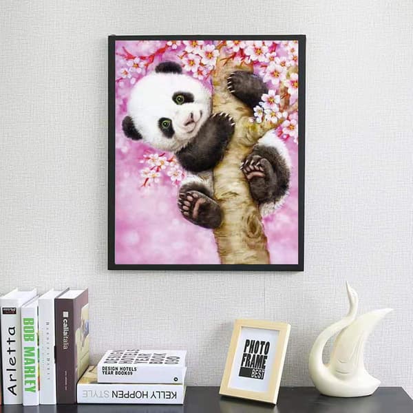5D-timanttimaalaussarja Söpö Panda-kuvio 30x40cm, Timanttikirjonta