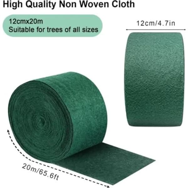 TS Tree Protective Wrap, Winter Protection for Trees, Antifreeze Bandage for Plants 12 cm x 20 m