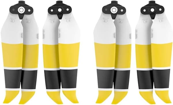 Air 2S Propeller Low Noise Foldable 7238F Propeller Compatible with DJI Mavic Air 2/Air 2S Drone (Black Yellow White 4pcs)