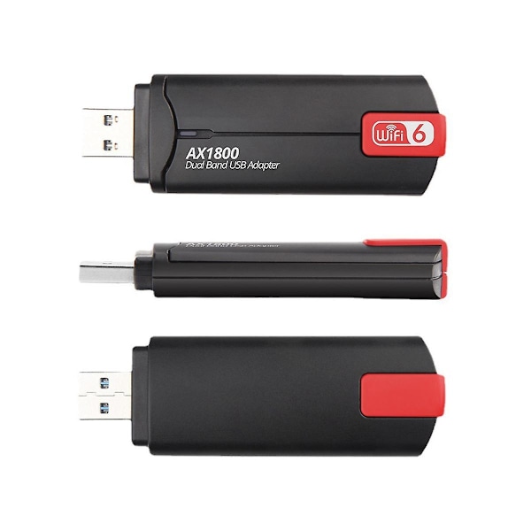 1800 mbps Wifi 6 USB 3.0 Adapter 2,4g 5,8g Wifi6 Dongle Netværkskort Støtter Win 7 10 11 PC