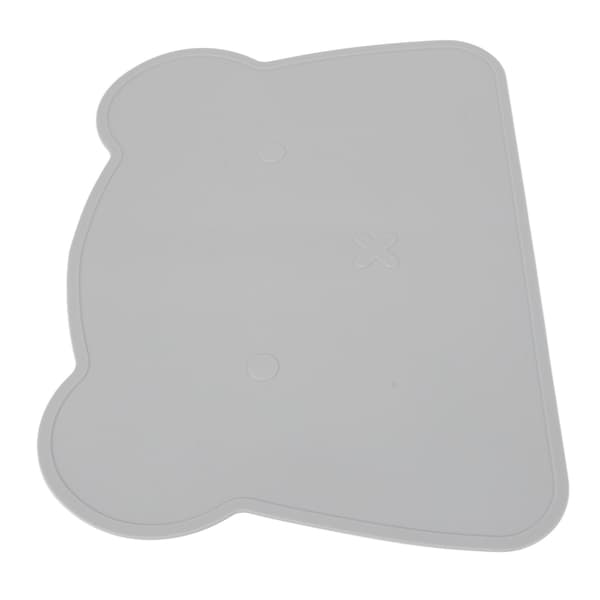 Silicone Placemat Thick Heat Insulation Non-slip Soft Elastic Silicone Bear Placemat for Home Hotel Restaurant Grey