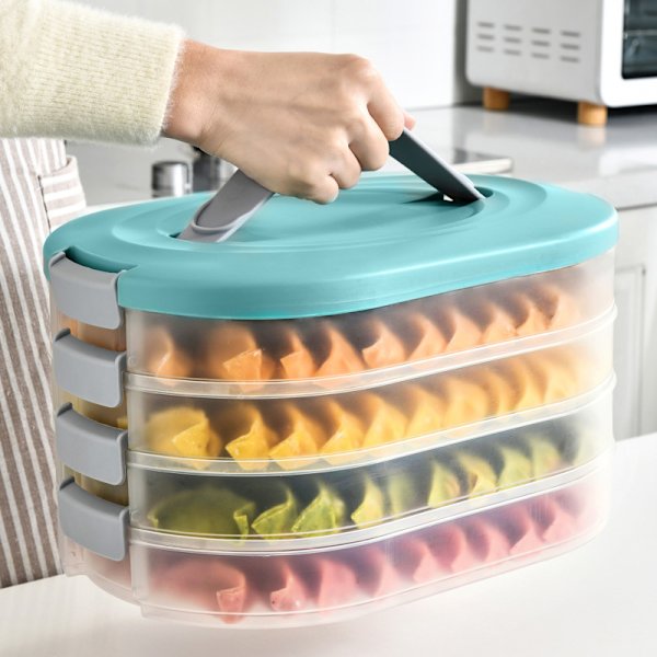 Household Wonton Dumpling Storage Box Multi-layer Food Grade Quick-freeze Box