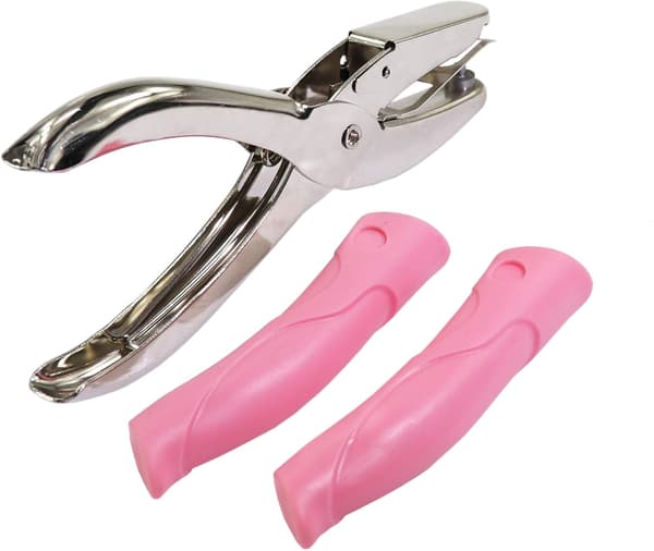 2-pack 1/4 inch Star Shaped Metal Hole Punch with Soft Grip